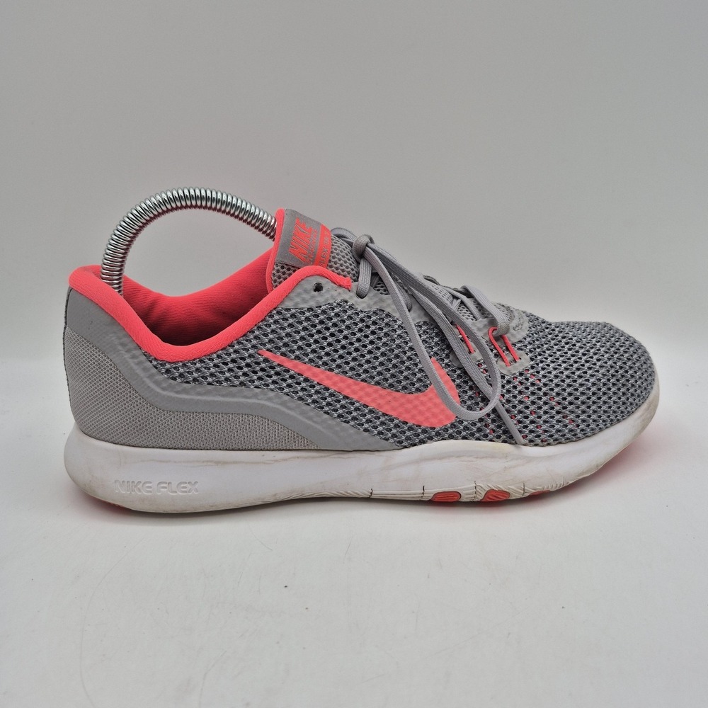 Nike Flex TR 7 Shoes Womens Size 9.5 Gray Pink Training Mesh Gym 898479-006 - Picture 5 of 11